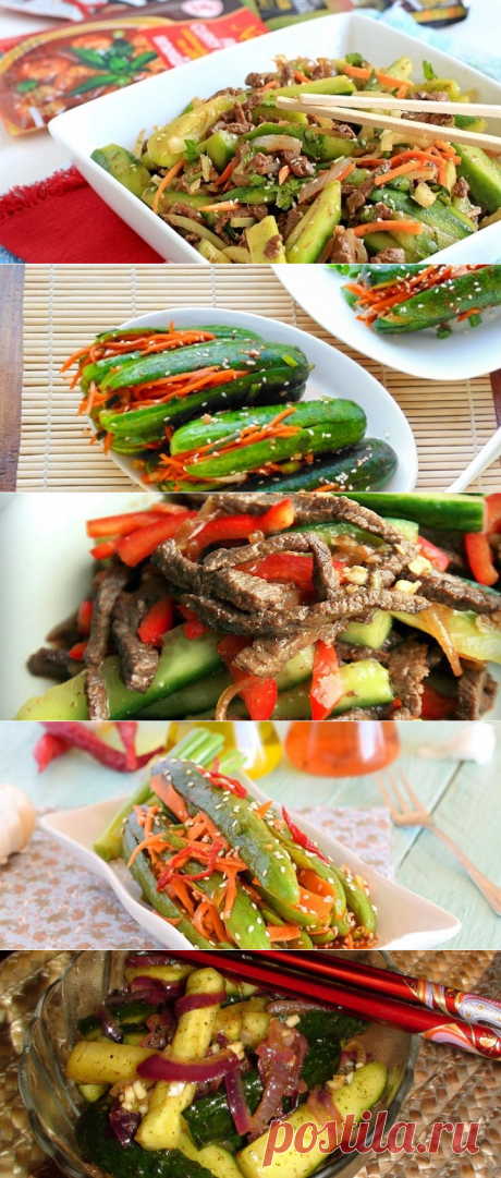 Огурцы по-корейски - рецепты быстрого приготовления салата с мясом, жареных и малосольных огурцов на зиму