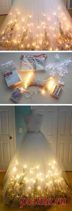 (92) Awesome DIY inspiration: A light up fairy garden tulle maxi dress - DIY light up dress tutorial