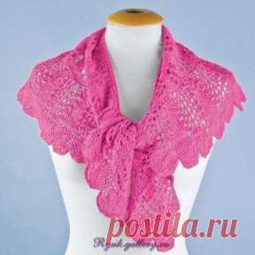 Красивая шаль спицами