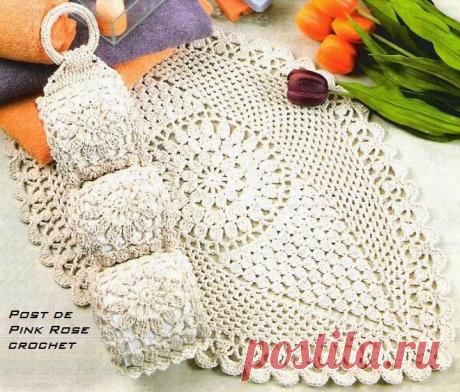 Inspirações de Croche com Any Lucy: Jogo de Banheiro