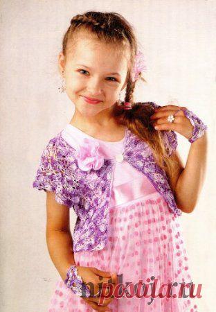 Меланжевое болеро и митенки » Ниткой - вязаные вещи для вашего дома, вязание крючком, вязание спицами, схемы вязания