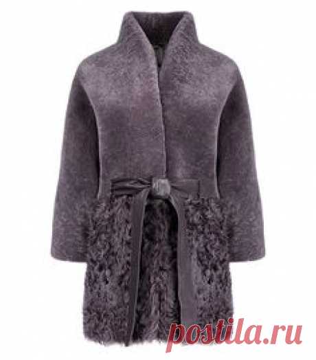 Утепленный жакет из овчины с отделкой мехом козлика Virtuale Fur Collection 182505000, заказать в интернет магазине с доставкой, цена с фото в Москве