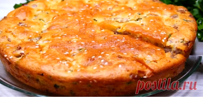 Заливной пирог «Ленивый Беляш». Рецепт проще не найти | Готовим с Калниной Натальей | Дзен(***)