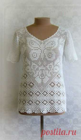 Филейная туника "БАБОЧКА"