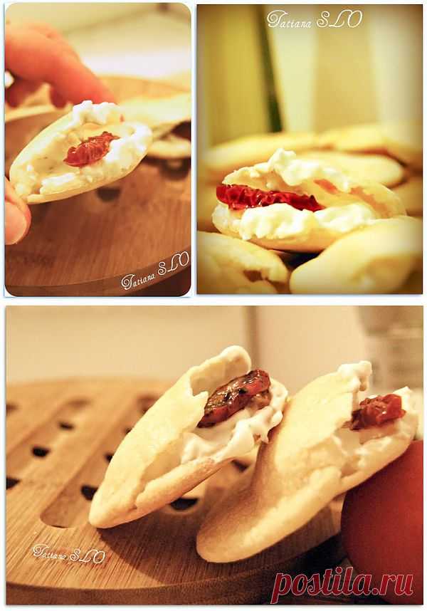 Мини питы с чесночным маскарпоне. Отменная закуска!