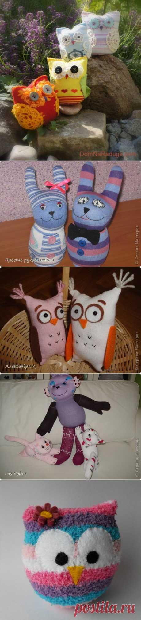Игрушки из носков. Много.