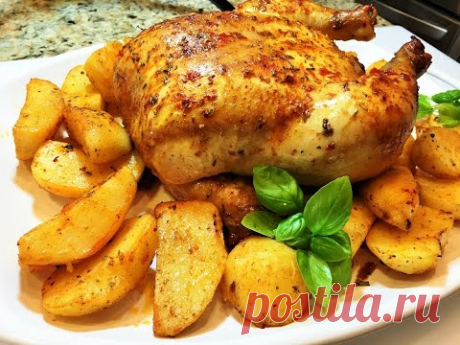 КУРИЦА ПО-КАВКАЗСКИ с Картофелем.  Праздничное Блюдо. Chicken with Potatoes