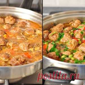 Фрикадельки с овощным рагу - МирТесен