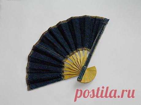 Джинсовый веер (DIY) / Аксессуары (не украшения) / Модный сайт о стильной переделке одежды и интерьера