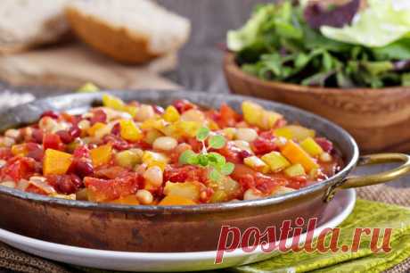 Летнее блюдо - Овощное рагу с фасолью и кабачками Вкуснятина невероятная!