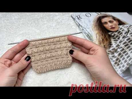 КЛАССНЫЙ и ПРОСТОЙ узор спицами! Рельефный узор для  вязания кардигана