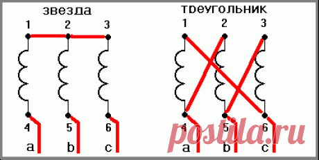 Схема включения 3 х фазных электродвигателей