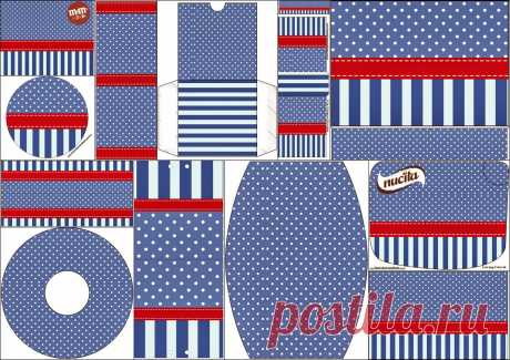 Rayas Azules y Lunares Blancos: Etiquetas de Candy Bar para Imprimir Gratis. | Ideas y material gratis para fiestas y celebraciones Oh My Fiesta!