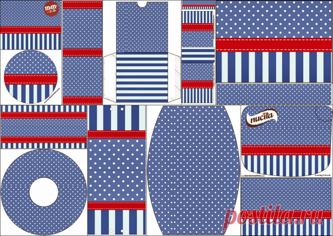 Rayas Azules y Lunares Blancos: Etiquetas de Candy Bar para Imprimir Gratis. | Ideas y material gratis para fiestas y celebraciones Oh My Fiesta!
