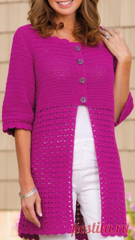 Cardigan crochet pattern free