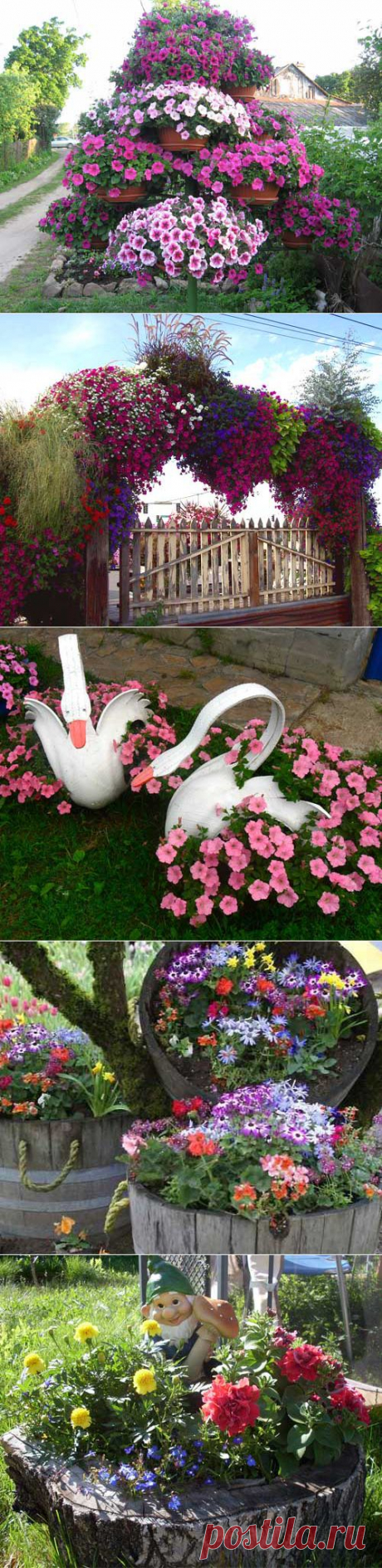 Дачный участок: 33 красивых цветника на даче