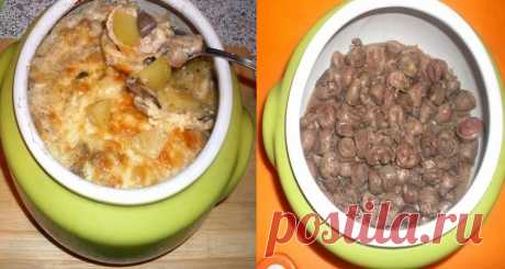 Жаркое из сердечек с грибами в горшочке или очень быстрый вкусный ужин :) Самое простое и быстрое - это блюдо в духовке