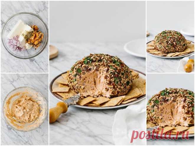 Закусочный шар из копчёной форели, сливочного сыра с пеканом Ингредиенты: Сливочный сыр — 450 г Форель горячего копчения (можно использовать рулетик) — 300 г Сметана — 2 ст. л. Мелко порубленный красный лук — 50 г Приправа для рыбы — 1,5 ч.л. или по вкусу Крупно порубленные орехи пекан — 180 г Мелко нарубленные травы (шнитт-лук, петрушка, укроп или другие на выбор) — 2 […]