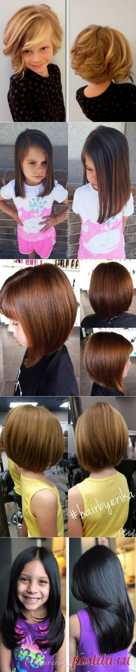 Модные стрижки для девочек на разную длину волос 2017-2018 – фото идеи