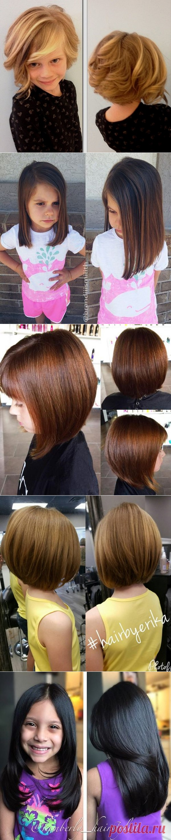 Модные стрижки для девочек на разную длину волос 2017-2018 – фото идеи