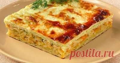 Рецепт - Запеканка из белокочанной капусты с рисо