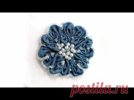 Цветок из ткани. Мастер класс | Flower made of fabric. DIY