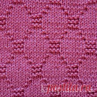 Планета Вязания | Узор Ромбы спицами. Схема вязания узора.