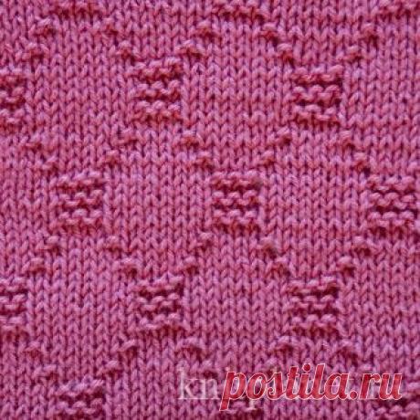 Планета Вязания | Узор Ромбы спицами. Схема вязания узора.