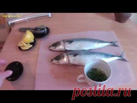Скумбрия запеченная в духовке.  Mackerel baked in the oven.