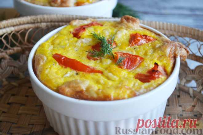 Рецепт: Порционный киш с курицей на RussianFood.com