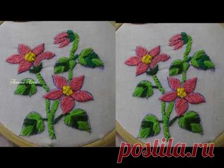 Hand Embroidery Rumanian & Satin Stitch by Amma Arts