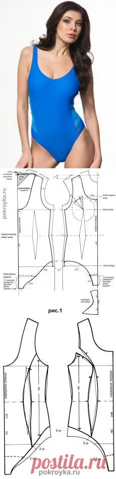 Выкройка закрытого купальника | pokroyka.ru-уроки кроя и шитья