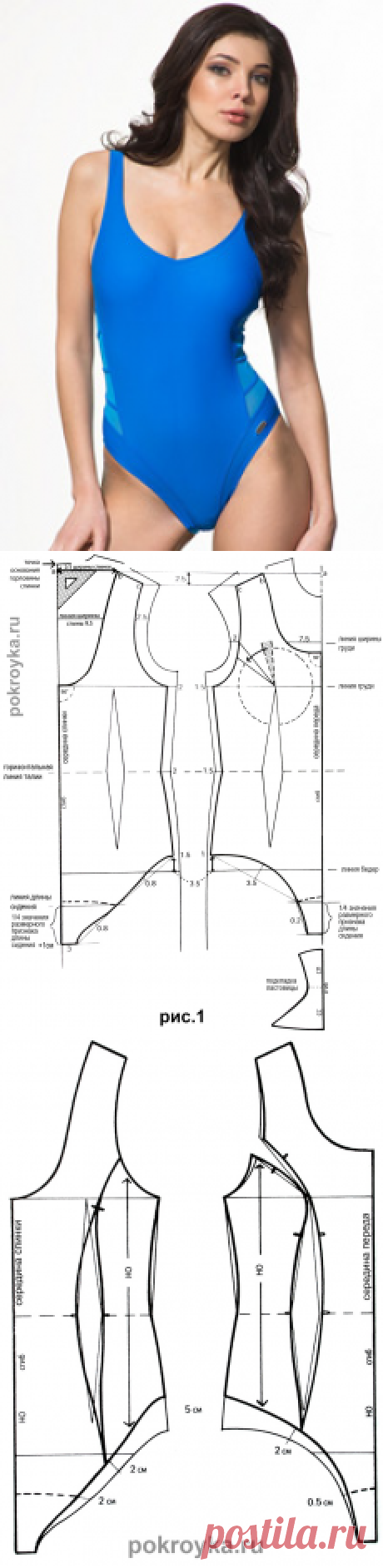 Выкройка закрытого купальника | pokroyka.ru-уроки кроя и шитья