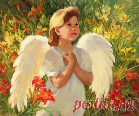 Angel Red and Yellow by Laurie Snow Hein Angel Red and Yellow Painting by Laurie Snow Hein