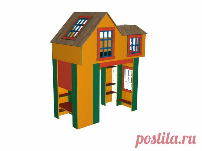 На втором этаже полноценное спальное место (1800х700). Конструктор https://vk.com/constructor_online