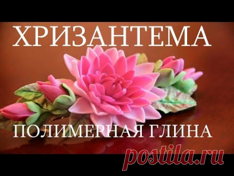 ХРИЗАНТЕМА : ПОЛИМЕРНАЯ ГЛИНА : МАСТЕР-КЛАСС DIY : CHRYSANTHEMUM OF POLYMER CLAY