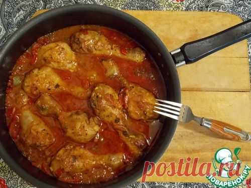 Тушеные куриные ножки с перцем - кулинарный рецепт