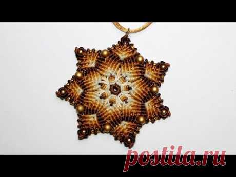 МАНДАЛА ЦВЕТОК МАКРАМЕ. MANDALA FLOWER MACRAME.