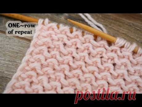 УЗОР  СПИЦАМИ  ИЗ  ОДНОГО  РЯДА