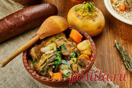 салат «Храброе сердце», суп каллен скинк и баранина с овощами