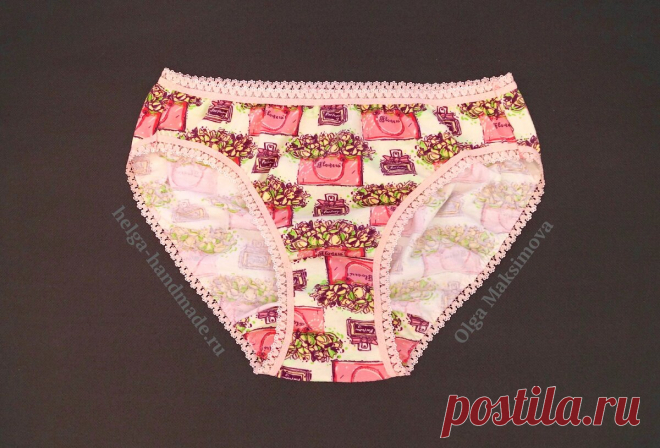 Как сшить трусики / Первый способ обработки срезов | helga-handmade.ru | Яндекс Дзен