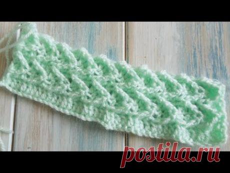 (crochet) How To Crochet the Raised Treble Diagonal Rib Stitch - Crochet Extras