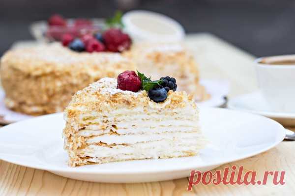 Торт «Наполеон» с заварным кремом | MaxMenu.Ru - Кулинарные рецепты