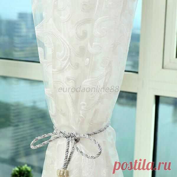 Floral Type Drape Panel Sheer Scarf Valance Tulle Voile Door Window Curtain New | eBay