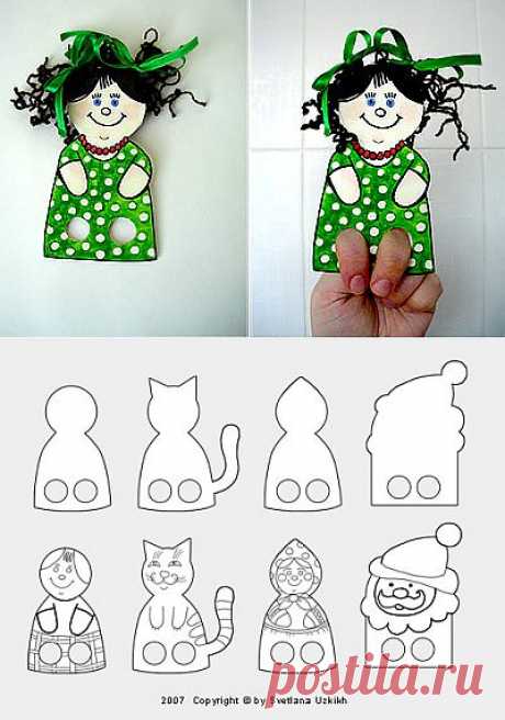 ПАЛЬЧИКОВАЯ ИГРУШКА ИЗ КАРТОНА.