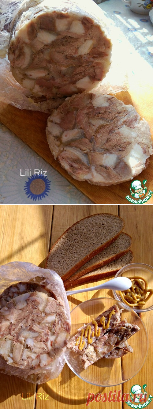 Прессованное мясо из рульки!