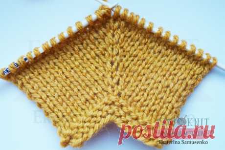 Прибавка скрещенной лицевой из протяжки | EasyKnit.ru