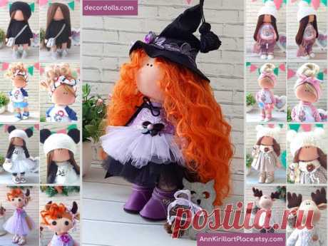 Witch Doll Handmade Halloween Decoration Doll Costume Art | Etsy Hello dear visitors!  This is handmade cloth doll created by Master Olga S. (Karaganda, Kazakhstan). All dolls stated on the photo are mady by artist Olga. You can find them in our shop searching by artist name.  Doll is 25 cm (10.5 inch) tall and made of only quality materials.  Such dolls and toys