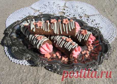 Десерт &quot;Шоколадные сигары&quot; с кремом!