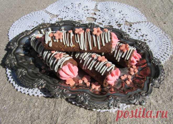 Десерт "Шоколадные сигары" с кремом!